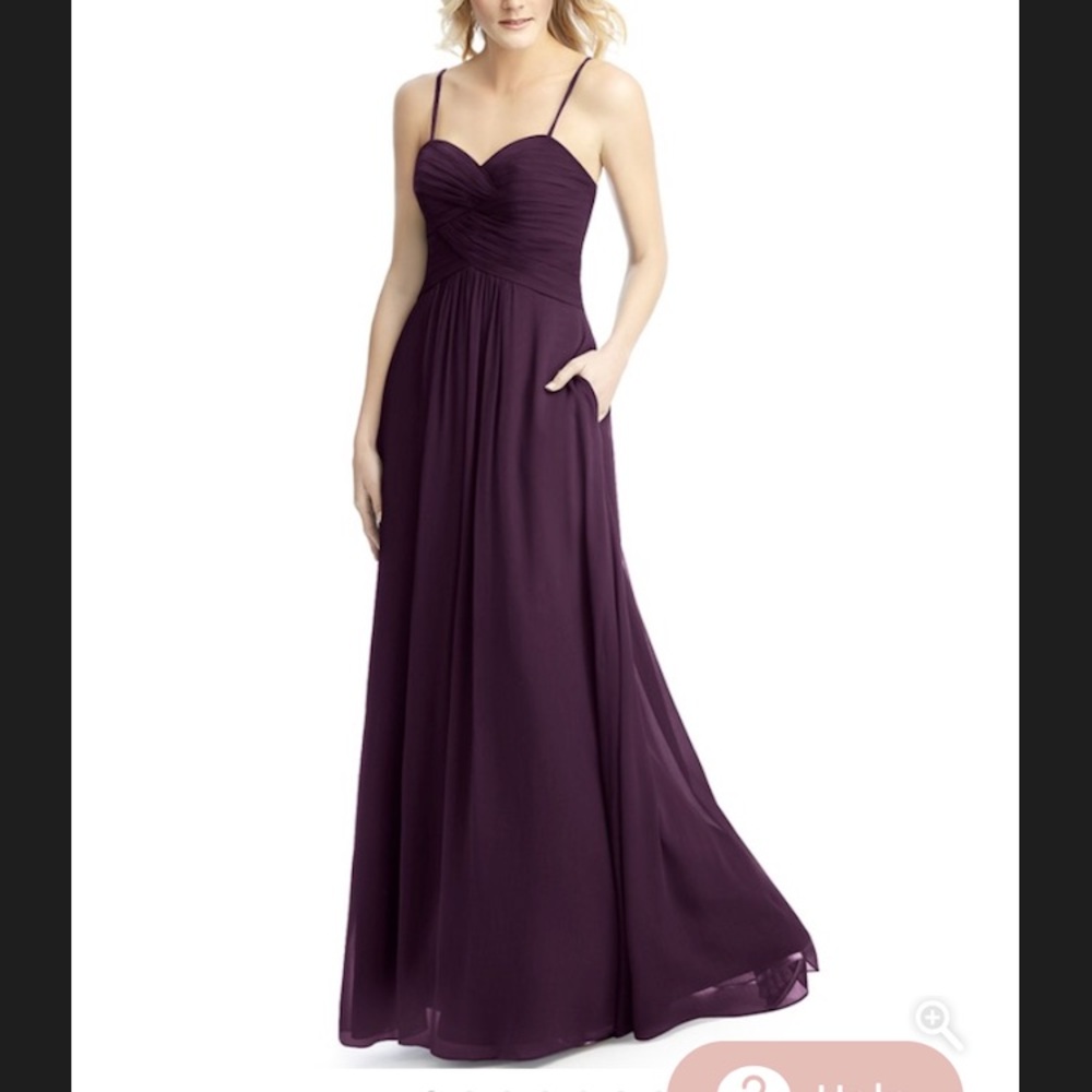Azazie Parker dress in grape. Size 6A